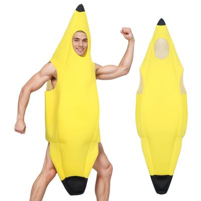 Formemory Banana Man Cosplay Costume, Yellow, Unisex, Funny Costume for Adults, Perfect for Halloween, Cultural Festivals, and School Festivals