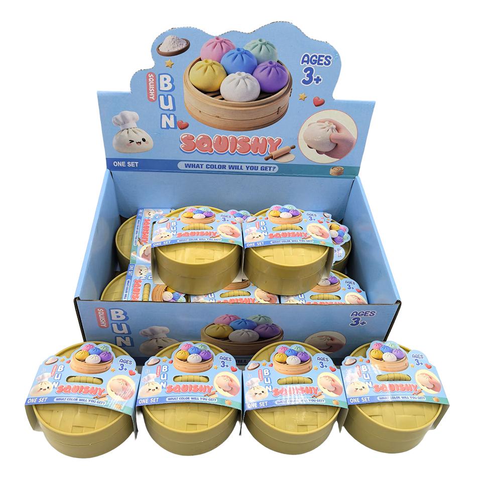 Simulation Steamed Stuffed Bun Squeeze Toy, Soft Slow Rebound Baozi Squishy for Stress Release