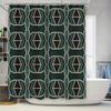 Modern Geometric Design Shower Curtain Made of Waterproof Polyester Fabric Green Blue Beige Pattern for Bathroom Decor!