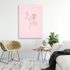 Canvas Print, Minimalist Pink Flower