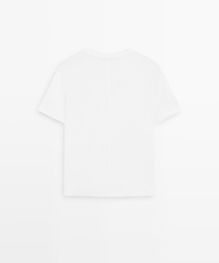 Masimodutti Linen Short Sleeve T-Shirt