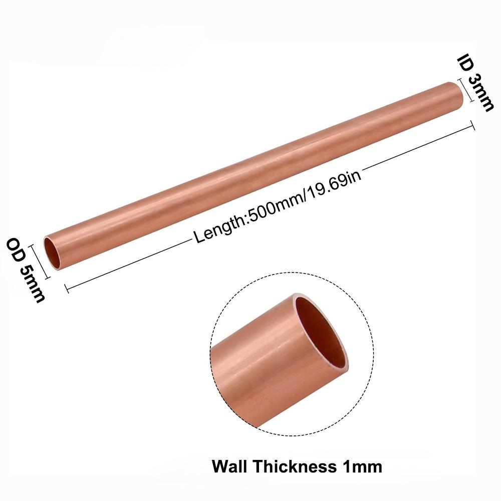 ID 1-8mm Copper Pipe Wall Thickness 0.5/1mm Red Copper Tube High Quality Copper Tube