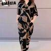 Plus-size Women's Wear Chubby Girls' Set for Summer Is Stylish, Loose and Casual. Haren Skinny Pants Two-piece Set
