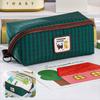 Korean Style Prism Pencil Case Desktop Storage Large Capacity Grid Stationery Bag Ins Style Aesthetic Dopamine Pencil Pouch