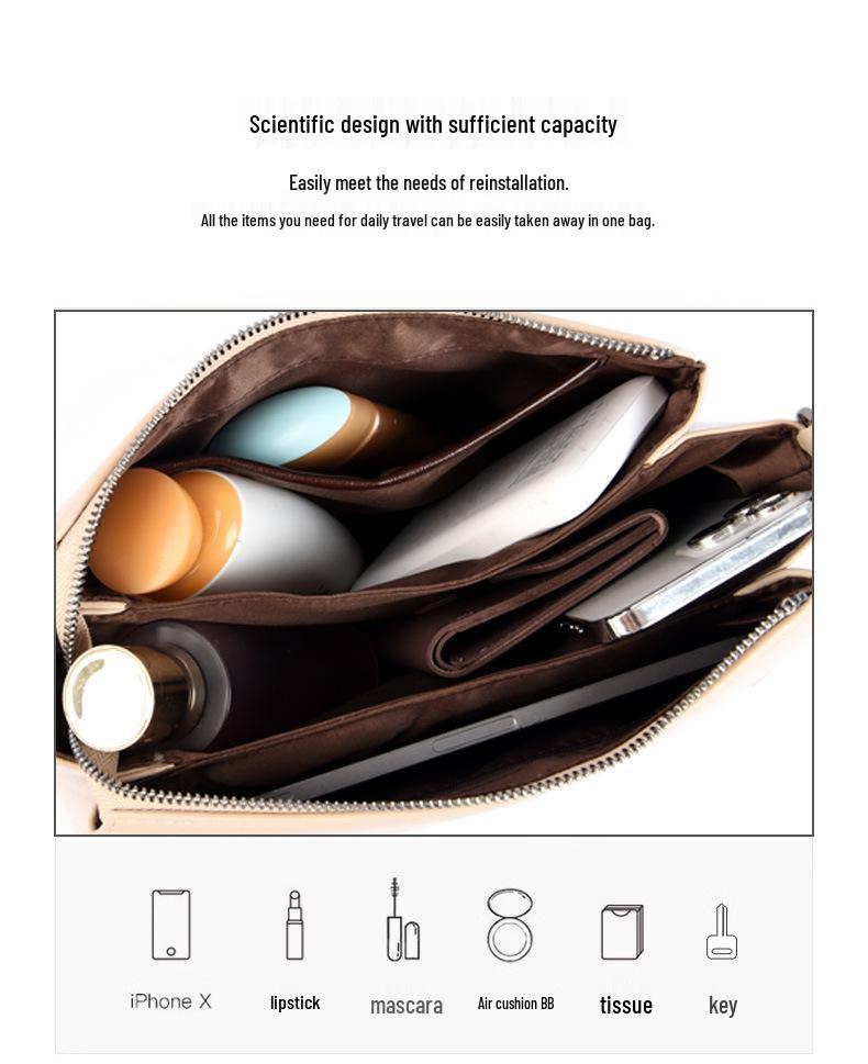 2026 Women's Versatile Crossbody Bag: Multi-layer, Large Capacity, Soft Leather, Small Square Design for Underarm or Shoulder
