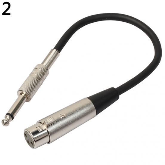 6.35mm Male To XLR 3Pin Female Jack Lead Plug Microphone Patch Cable Adapter