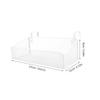 Bedside Organizer Hanging Storage Basket Heavy Duty Metal Wire Mesh Rack for Bed Rail Desk Phone Books Sundries Black