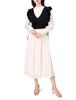 Dress with Ruffle Vest CWNO221044 BLK 36 [Selford] Women's