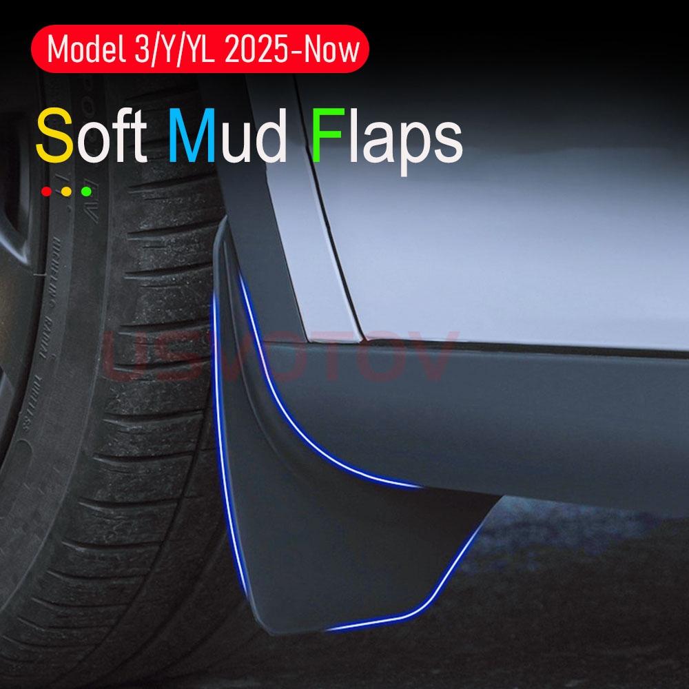 Originaltyp Stänkskärmar för Tesla Model Y Juniper Model 3 YL 2025 2026 Stänkskydd Fälgskärm Stänkskydd Resetillbehör