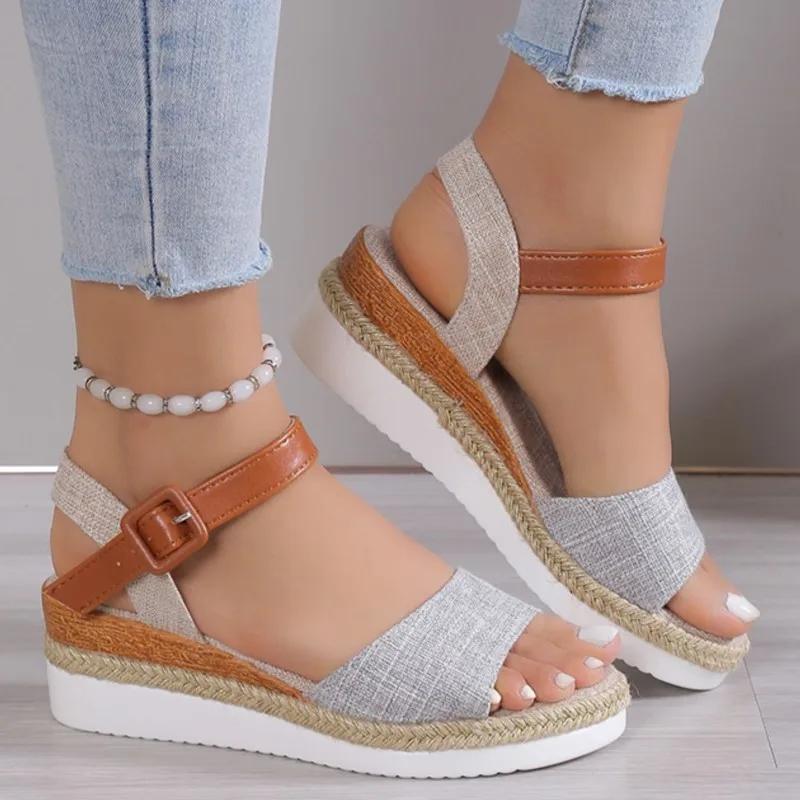 Woman Sandals Shoes Wedge Sandals Ladies Non-Slip Women's Sandals Plus Size Party Footwear Female Sandalias