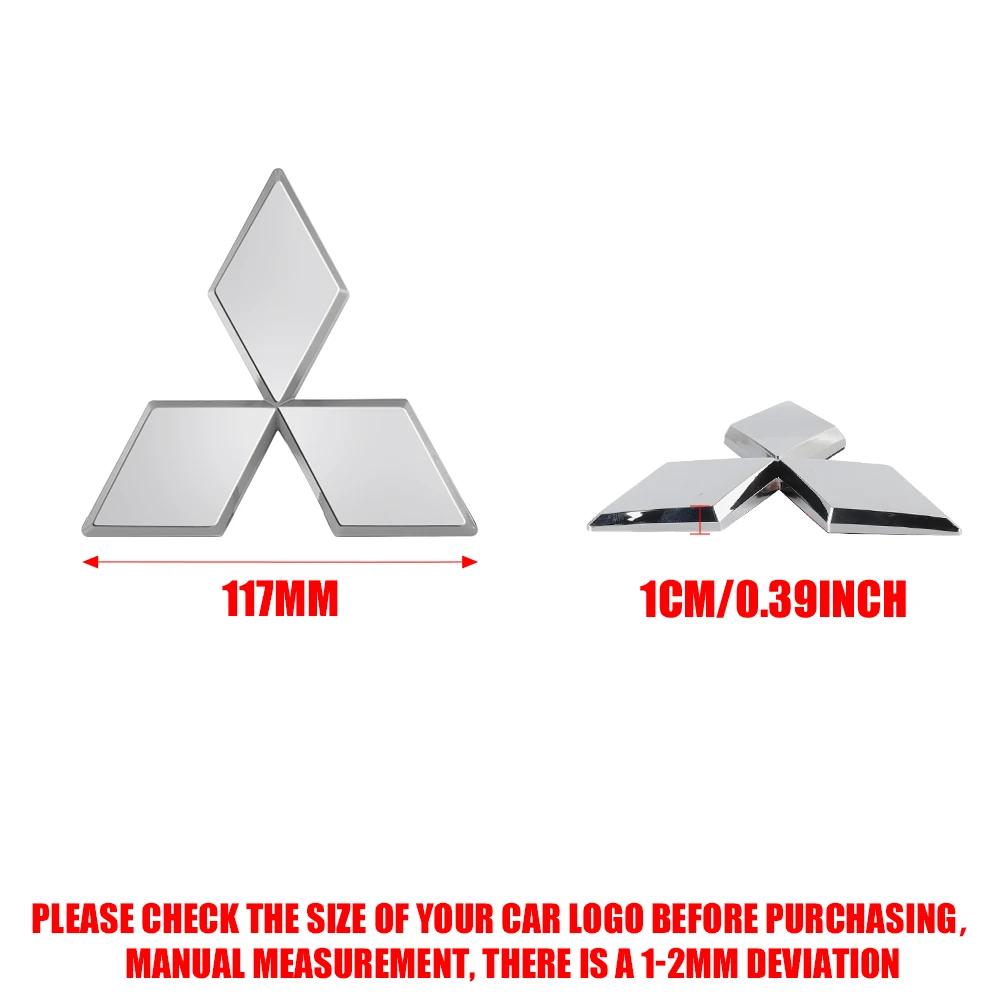 1pc ABS Car Logo Front Grille Rear Trunk Emblem Steering Wheel Sticker For Mitsubishi Pajero Outlander XL Montero Lancer Triton
