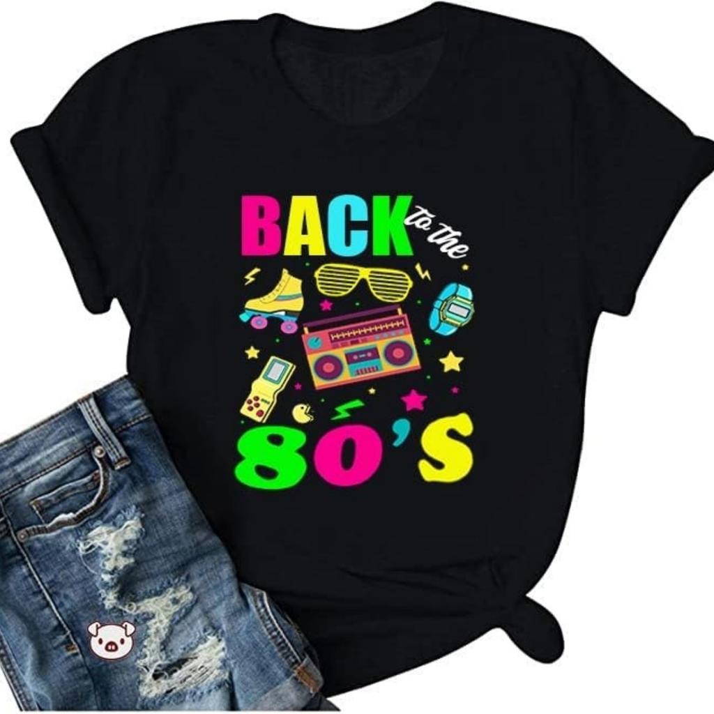 Μπλούζα 80s για Γυναίκες Αγαπώ τα 80s 90s T-Shirts Vintage Μουσική Γραφικό T-Shirt Πρωτότυπο στην Εποχή των 80s Καθημερινό Top