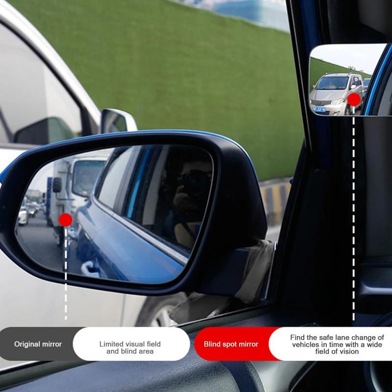 Auto-Rückspiegel, toter Winkel am Rad, kleiner runder Spiegel, 360 Grad verstellbar, zusätzlicher Autospiegel, zusätzlicher Autospiegel