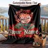 Custom Text Flannel Throw Blanket, Lightweight Cozy Bed Sofa BlanketChild's Play Chucky Tiffany