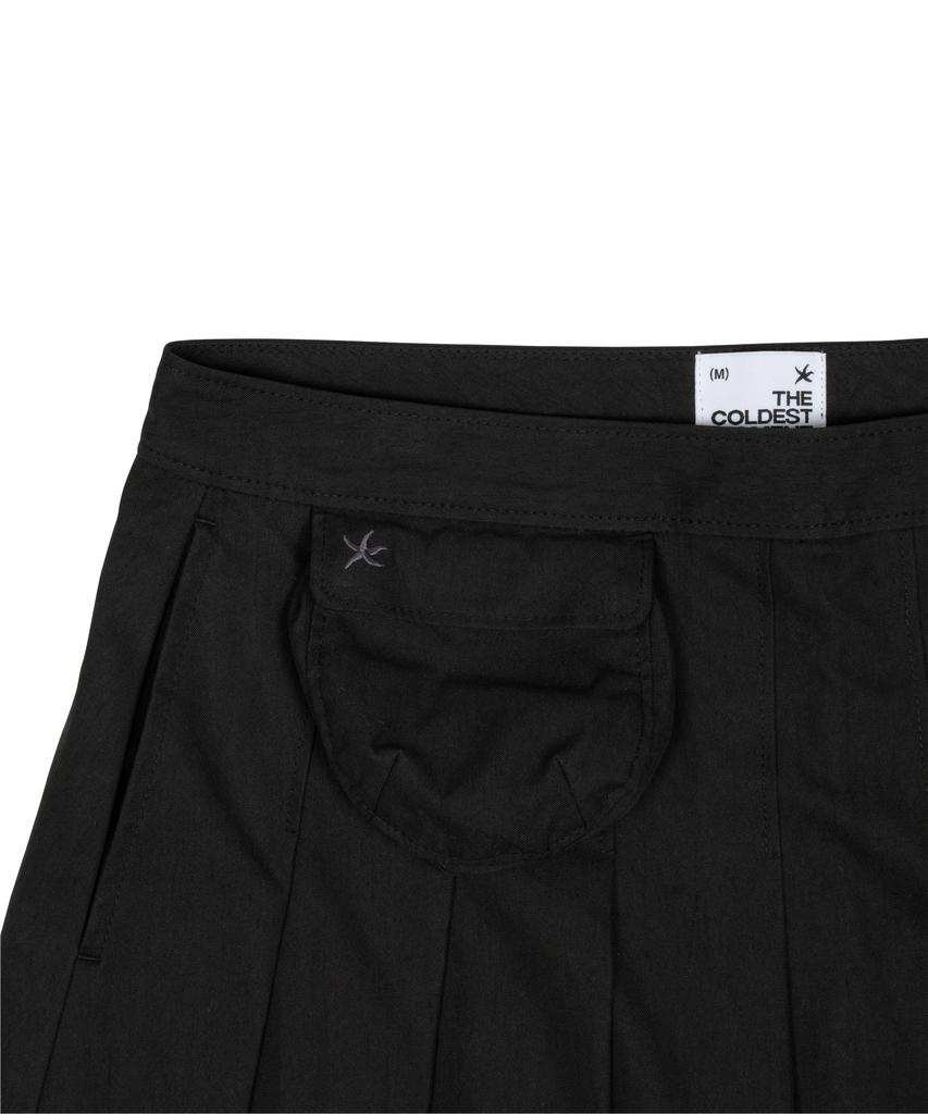 THE COLDEST MOMENT Tcm Skirt Layered Pants (Black)