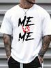 Me Vs Me Edgy Typography Tee - Motivational Streetwear Graphic Shirt