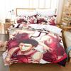 Anime Basketball Theme Microfibre Bedding Sets, Children's Bed Linen with Zip Room Decor Duvet Cover for Teenagers adult 3-Piece