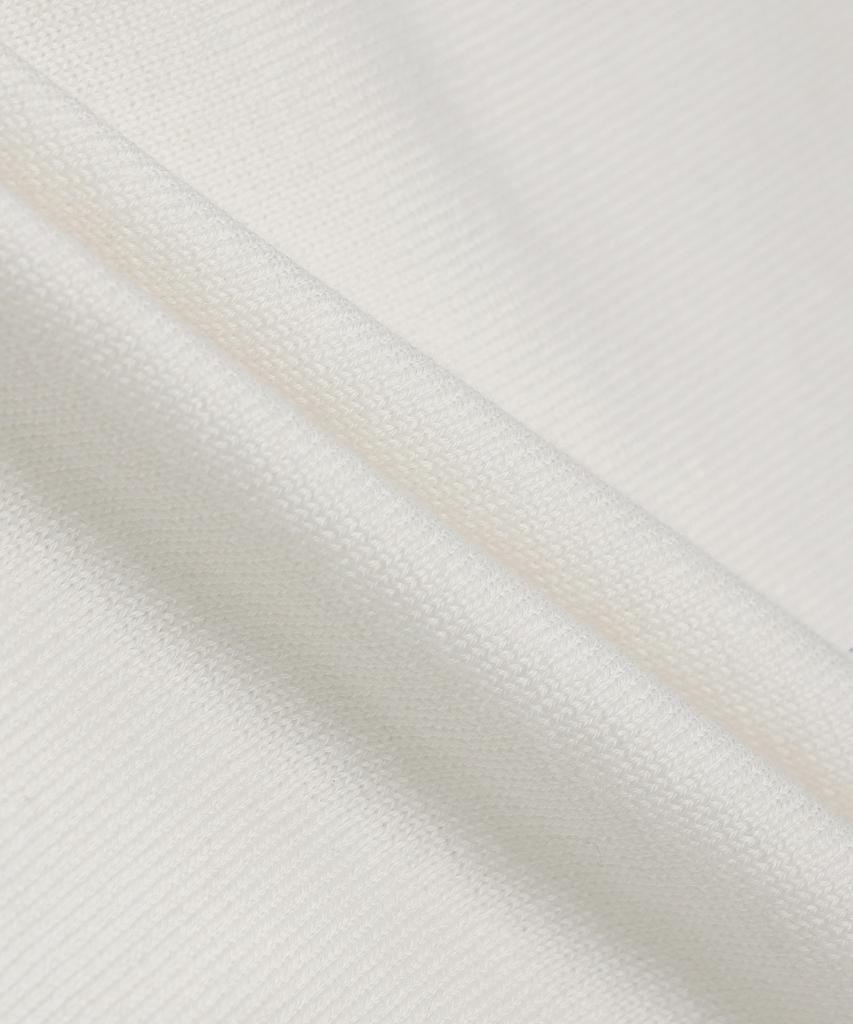 247Silijeu Supima Cotton Collar Half Knit White (Type B)
