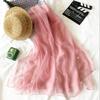 Summer And Spring Sunscreen Beach Scarf Women's Soft Imitation Silk Scarf  Korean Design Soft  Air Conditioning Scarves