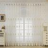 Flower European Embroidery Embroidery Gauze Curtain Transparent Curtain Living Room Floor To Ceiling Window Balcony Bedroom