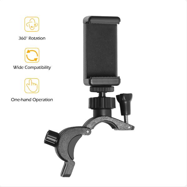 Fotografie-Zubehör Universal-Handy-Halterung Ständer 360 Grad Rotation Stativ Monopod Klemme Clip für Live-Stream