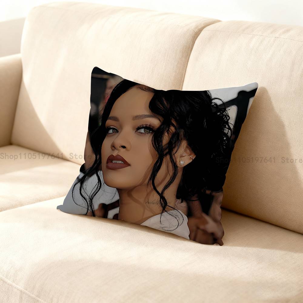 Singer R-Rihanna-Es Pillow Case For Sofa Decor Car Office Room Printing Cushion Cover Decorations And Protector