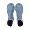 Nueva Moda Tacón de Aguja Retro Marca Europea y Americana Cremallera Lateral Botines Cortos de Mezclilla Zapatos de Plataforma Zapatos Para Mujer