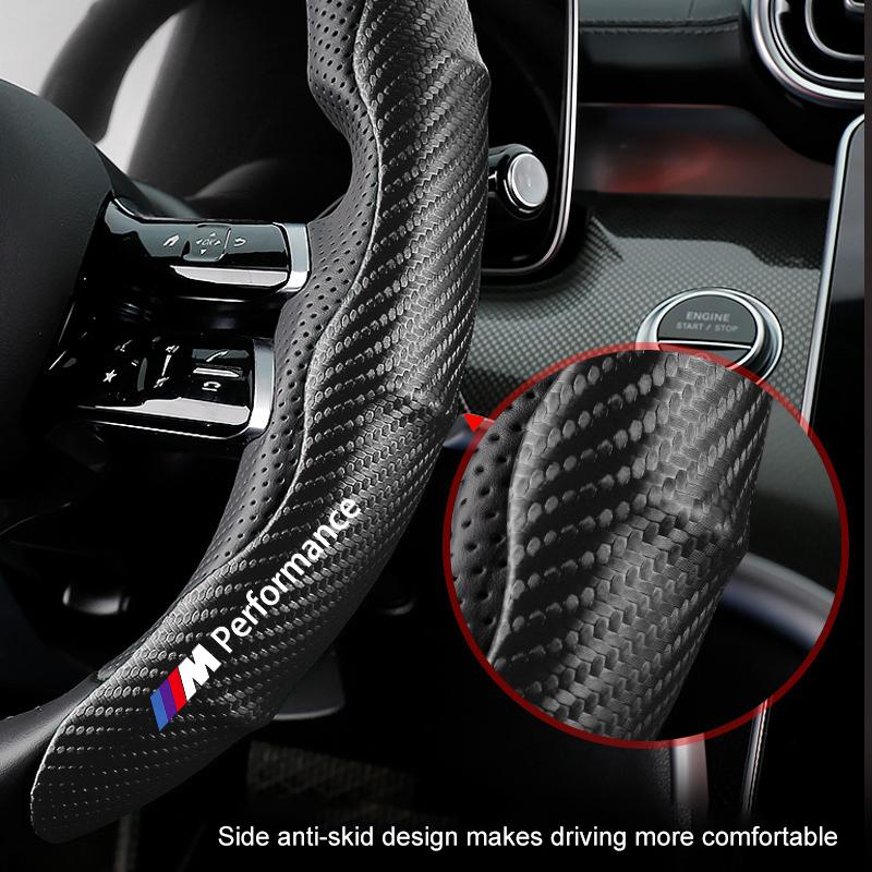 2ks Karbónové Vlákno Protišmykový Kryt Volantu Automobilové Príslušenstvo Pre BMW M E34 E36 E60 E90 E46 E39 E70 F10 F20 F30 X5 X6 X1 M3 M5 M6 E71 F01 F02 F87