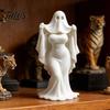3D-gedruckte Halloween-Geisterbraut-Statue, Ornament, weibliche Figurenskulptur mit stabiler Basis, dekorative minimalistische gruselige Figur für das moderne Zuhause
