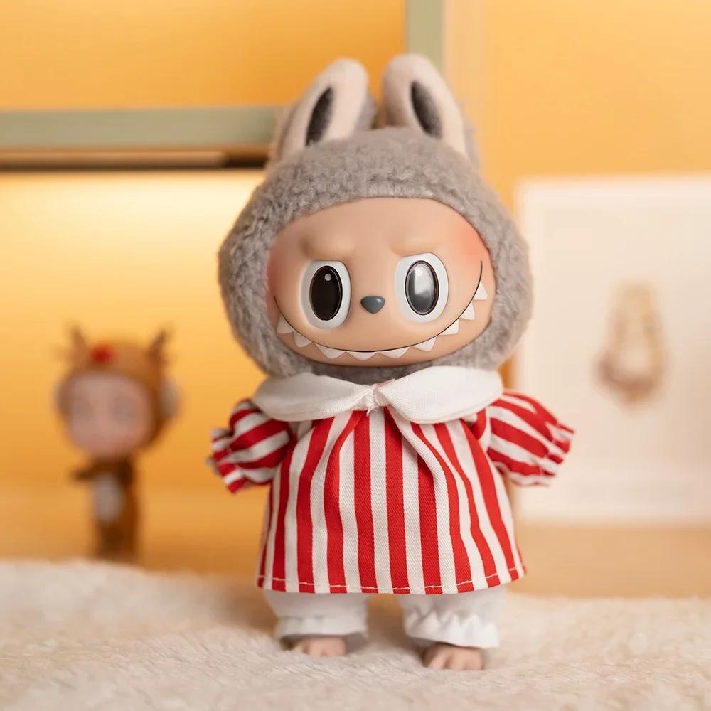 Ropa y accesorios para muñecas de peluche de 17 cm, conjunto de dos piezas con camisa y pantalones cortos, ideal como regalo para niñas.