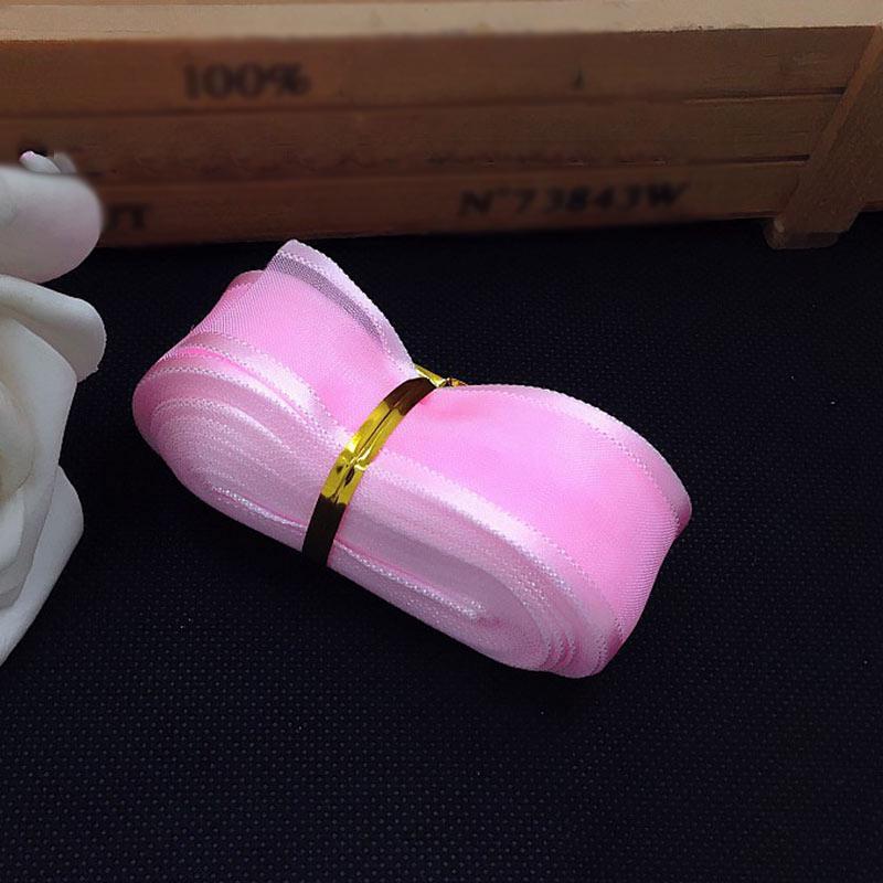 DIY handmade împachetare cadou funde de păr panglică decorare petrecere 1buc 25 mm pentru nuntă panglică din organza 5 m populară de înaltă calitate satin margine lucrată manual
