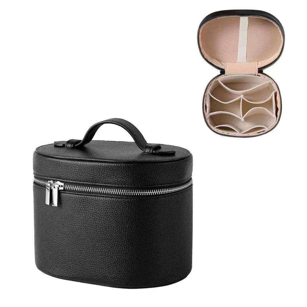 Large Capacity Cosmetic Box Internal Storage Box Waterproof Makeup Bag Zipper Closure PU Leather Makeup Storage Bag Daily Use