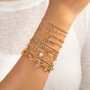 10 Bohemian Style Chain Design Cross Thick Chain Multi-layer Layered Women's Bracelet