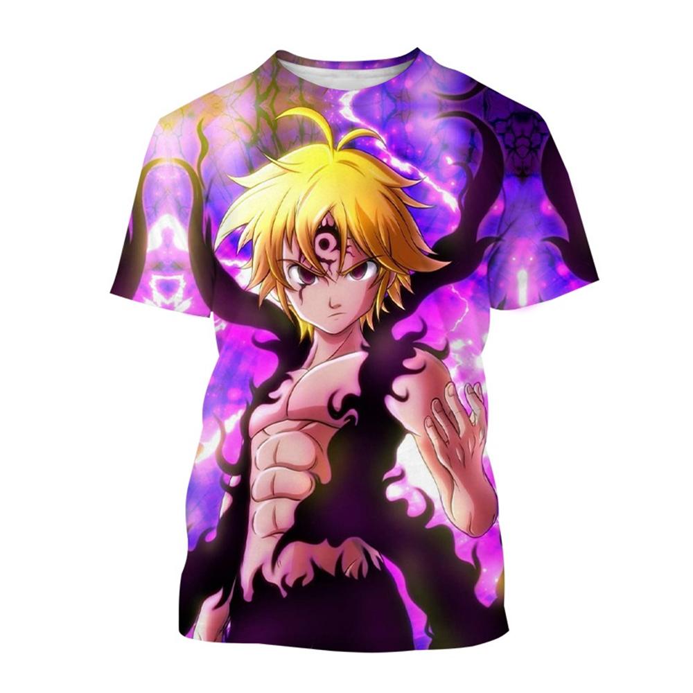 Letné Vypredajové Anime Postava Kreatívny Dizajn 3D Tlač Cool a Personalizované Módne Tričko