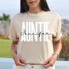 Gepersonaliseerd T-shirt voor tante (unisex) cadeau voor tante Zandroze Lichtblauw