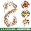 1PC Simulation Pumpkin Berry Rattan, Harvest Festival Thanksgiving Autumn Decoration Wreath Halloween Cross-border Simulation Maple Leaf