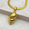 Conch Sea Snail Pendant Necklace For Women Girls Stainless Steel Gold Color Fashion Aesthetic Hot Summer Chain Jewelry Gifts
