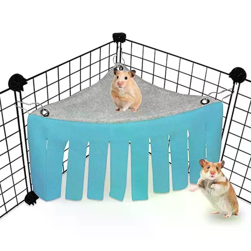 1Pcs Hammock Pet Tassel Corner Hidden House Hideout Cage Accessories Hamster Tent Nest Bed For Guinea Pig Chinchilla Hedgehog