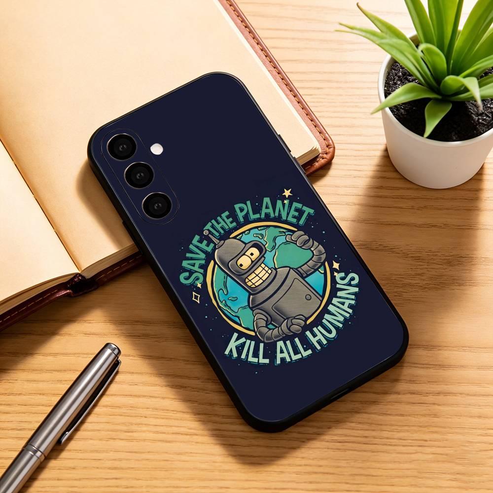 F-Futurama AnimE-e B-Bender Phone Case For Samsung Galaxy A73,A72,A71,A70,A53,A52,A51,Soft Silicone Black Cover