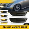 2x Dynamic LED Side Marker Turn Signal Light for 2003-2007 INFINITI G35 Coupe US
