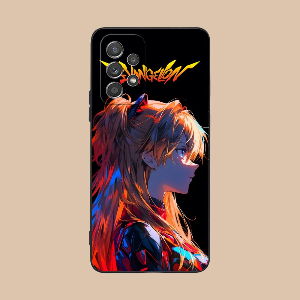 Anime EV Asuka Mobile Phone Case for Samsung Galaxy A56 55 54 53 52 51 36 35 34 23 16 15 5G Colorful Cover Pretty Cover Luxury