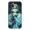 Schwarze TPU-Hülle für Samsung Galaxy A50 50S A30S A10 A01 A11 A21S A31 A41 A51 A71 Hülle Krankenpflege Kunst Zeichnung