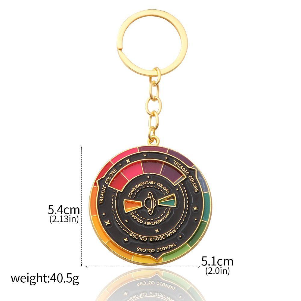 Porte-clés palette de couleurs rotative, porte-clés boussole de couleurs tournante, accessoires de vêtements.