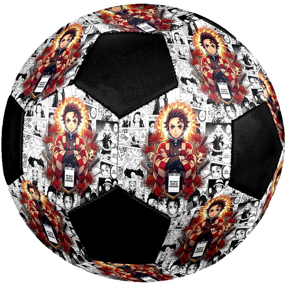 1pc Demon Slayer Kimetsu No Yaiba Football Soccer Ball Size 5 Indoor Soccer Ball Fashion Colorful  Backyard Game -Great For Sports Fans Gift HE4