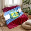 Argentina National Football Team Theme Blanket Soft Flannel Fleece Blanket Warm Lightweight Throw Blanket for Home Sofa Bed