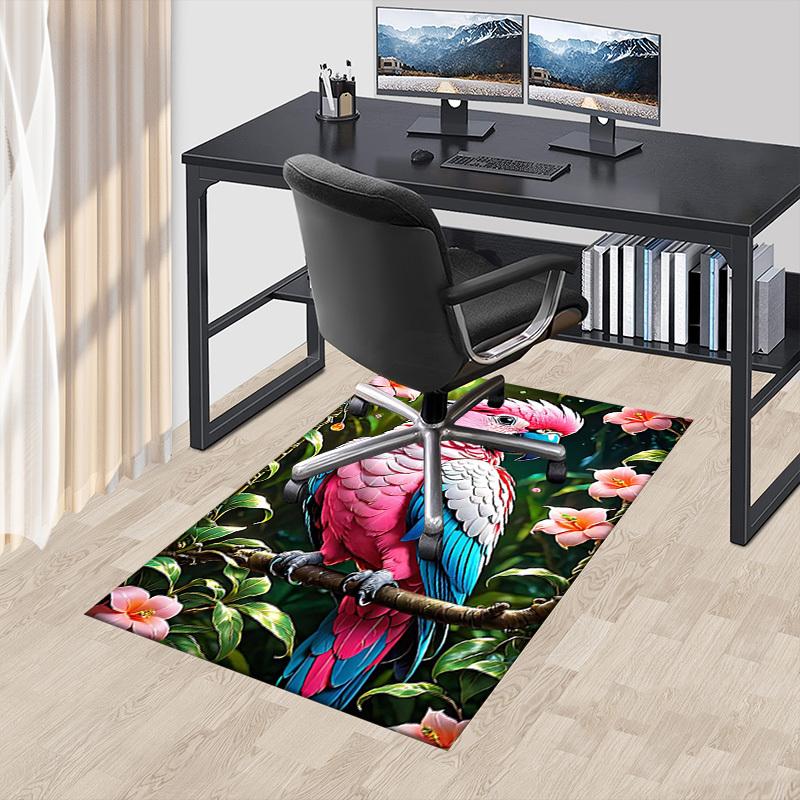 1PC Parrot, Jungle Extra Large Non Slip Floor Carpet, Office, Family, Studio Large Area Rug Indoor Rugs, Bold Statement Piece