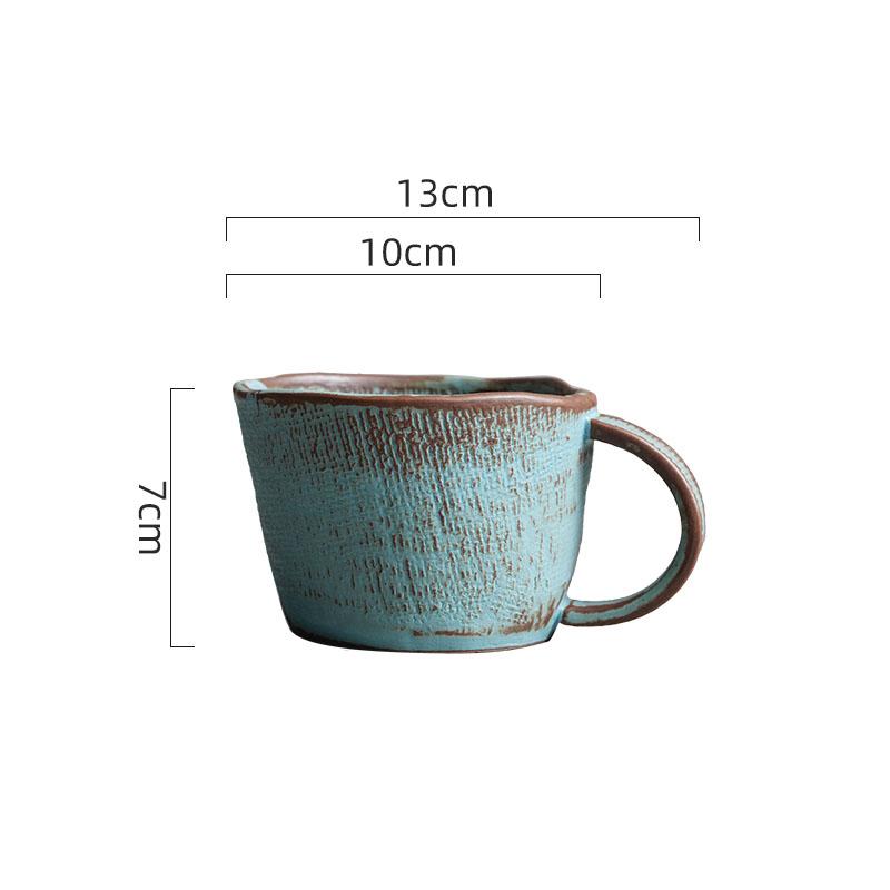 Japanese Retro Ceramic Mug Creative Irregular Coffee Mugs Restaurant Home Breakfast Cup Large Capacity Tea Cup Office Water Cups