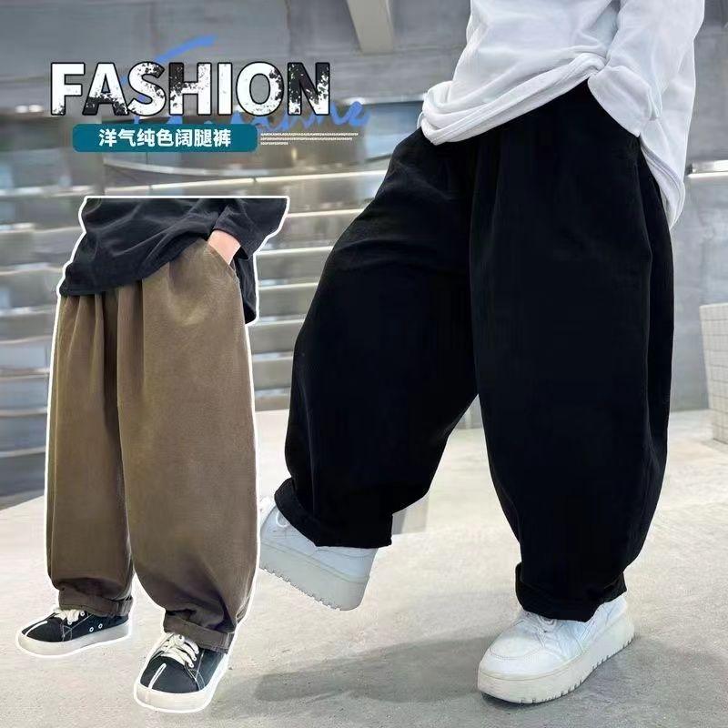 Jungenhosen, lässige Arbeitshosen, Frühlings- und Herbstmodetrend für große Jungen, lockere Hosen, trendige Knöchelhosen