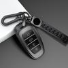 Titanium Gray For Hyundai Tucson Solaris Sonata Hybrid Nexo Nx4 Santafe Dn8 4 Button Remote Car Key Case Cover Holder Keychain
