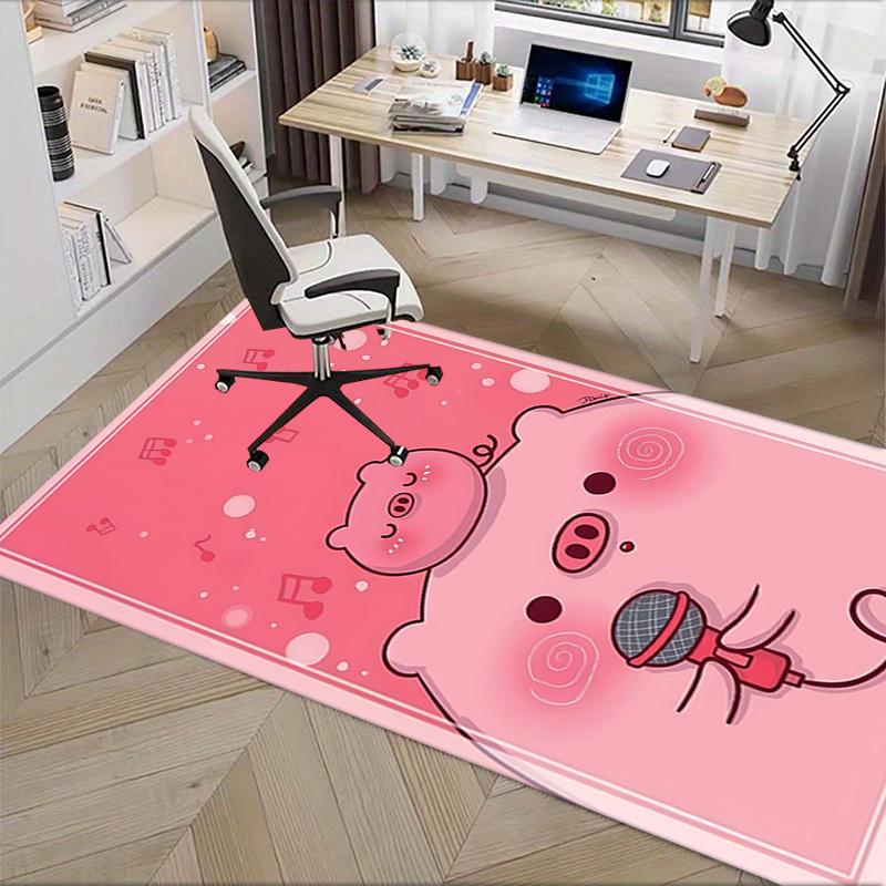Charming Pig Chair Mat: Cute Office Carpet for Your Home Decor Perfect Gift for Any Room